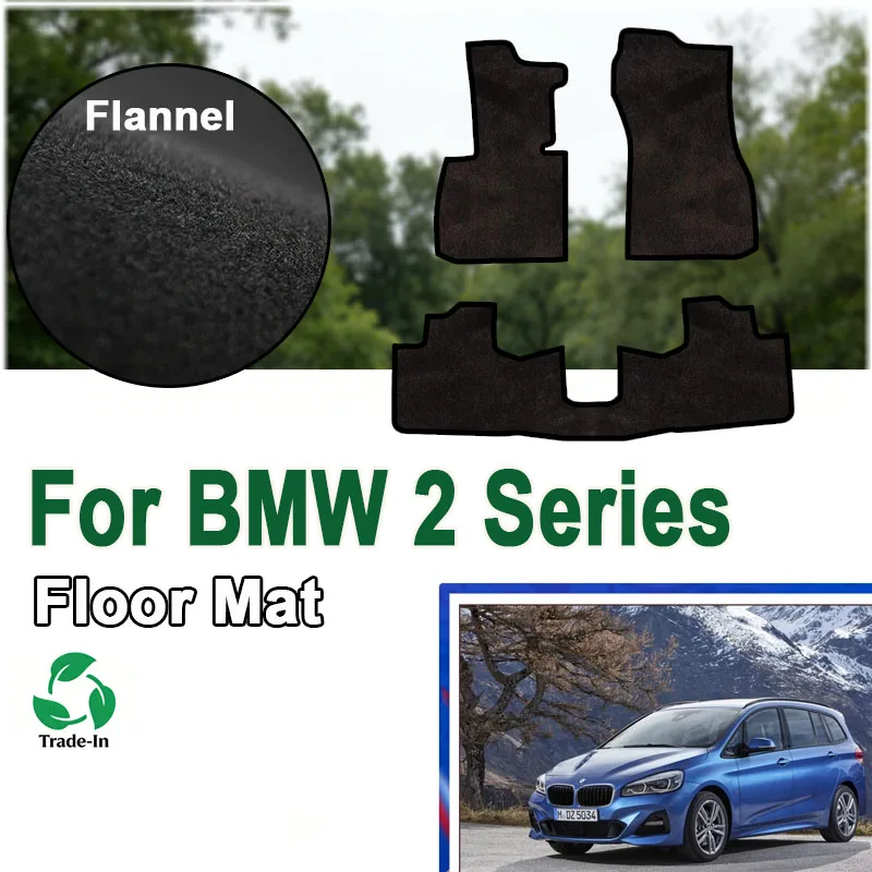 

Flannel For BMW 2 Series F46 Gran Tourer 2015~2021 2016 Car Floor Mats Rugs Panel Footpads Carpet Cover Cape Foot Pads Auto