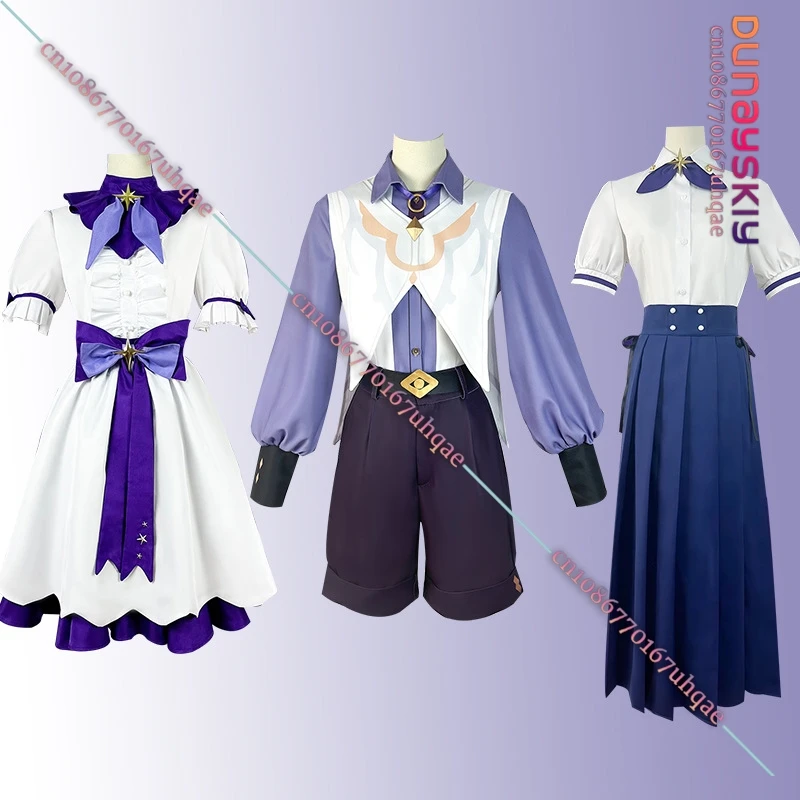 Anime Game Honkai: Star Rail Sunday Robin Cosplay Costume Childhood Daily Shirt School Uniform Wig Lovely Campus Customized