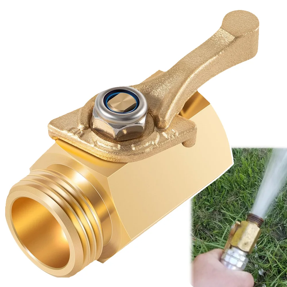 

12353Heavy-Duty Brass Shut-Off Valve w/Ergonomic Quarter-Turn Handle Replace for Dramm12353High Pressure Garden Water Control Va