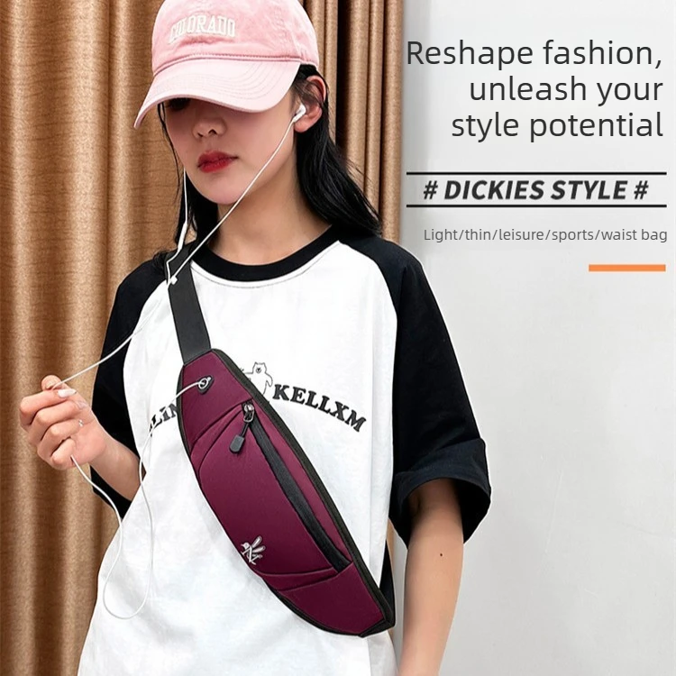 

Стильная однотонная спортивная нагрудная сумка, многофункциональная поясная сумка большой вместимости для активного отдыха, сумка через плечо