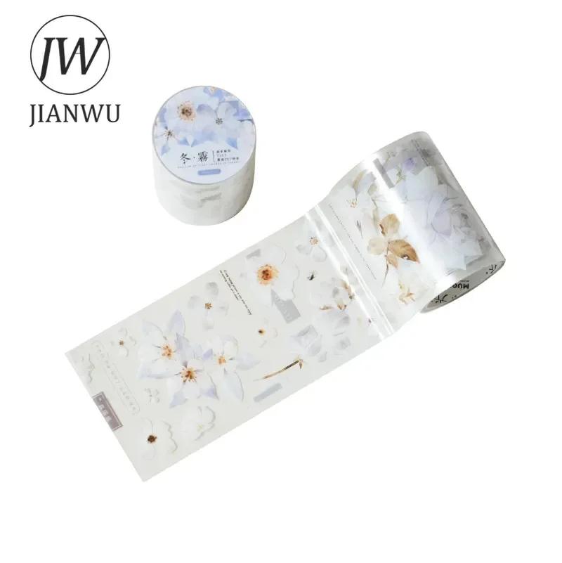 JIANWU 60mm*200cm Forest Post Office Series Literary Flower Material Collage PET Tape Creative DIY Journal Stationery