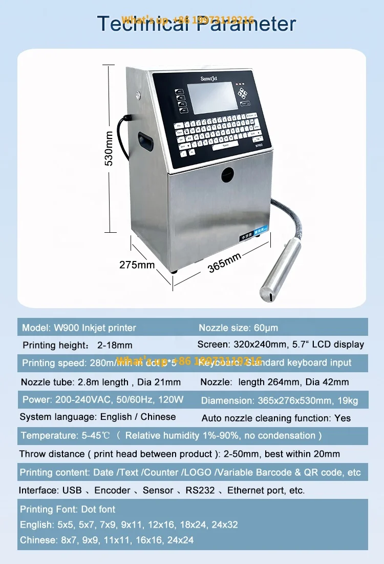 2026 Professional Inkjet Variable Data Coding Machine with Strong Adhesion LOGO Time Batch Number Marking on Metal Pipe Plastic