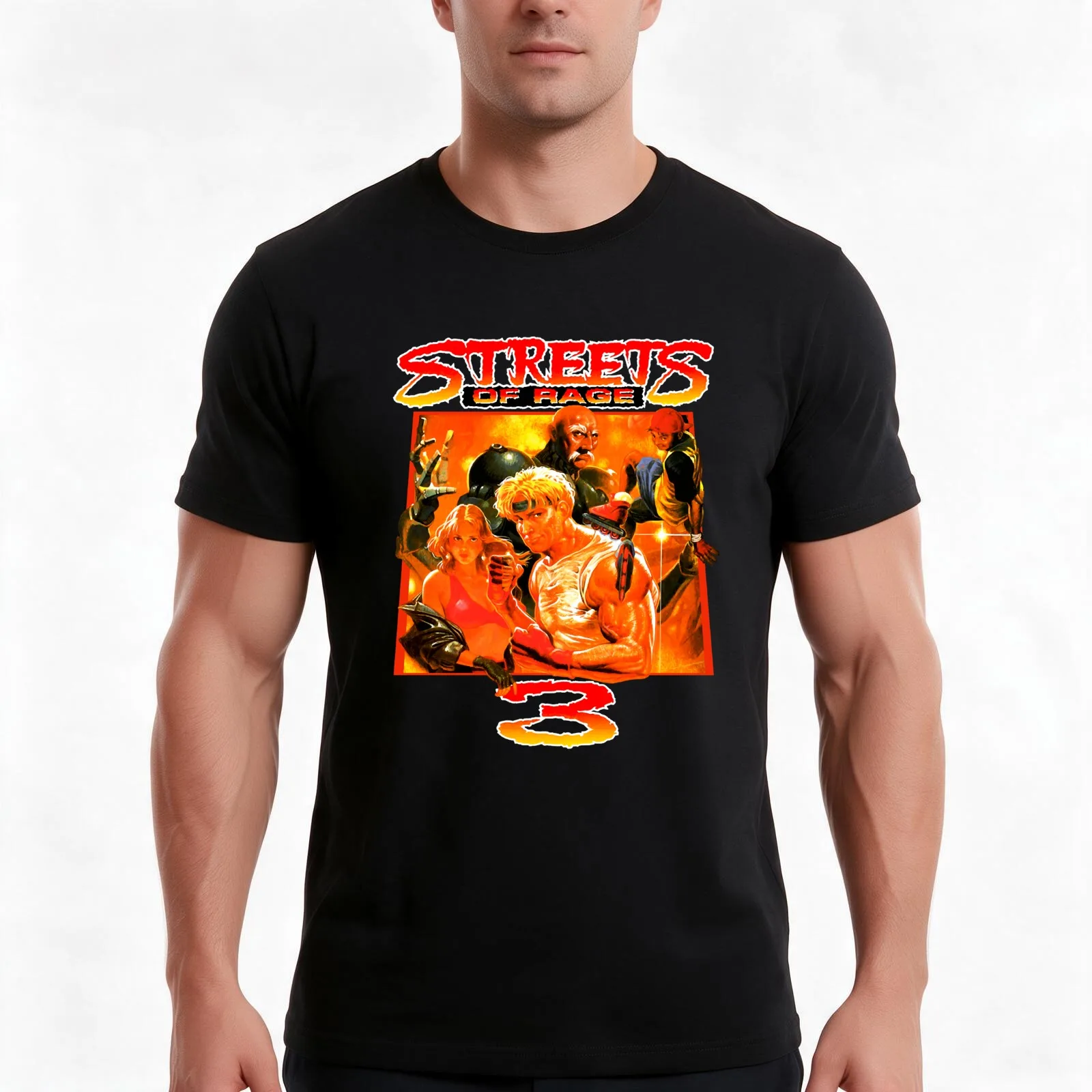 Music Vintage Retro Streets Of Rage 3 Gifts For Everyone T-Shirt, Summer Casual Cotton Tee, Oversized Streetwear Tops
