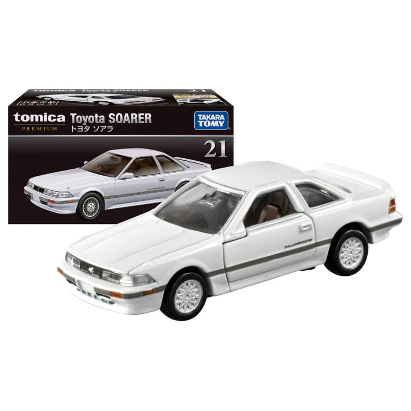 TAKARA TOMY Premium No. 21 Toyota Soarer alloy model, children's collection of decorative toys, a holiday gift for children.