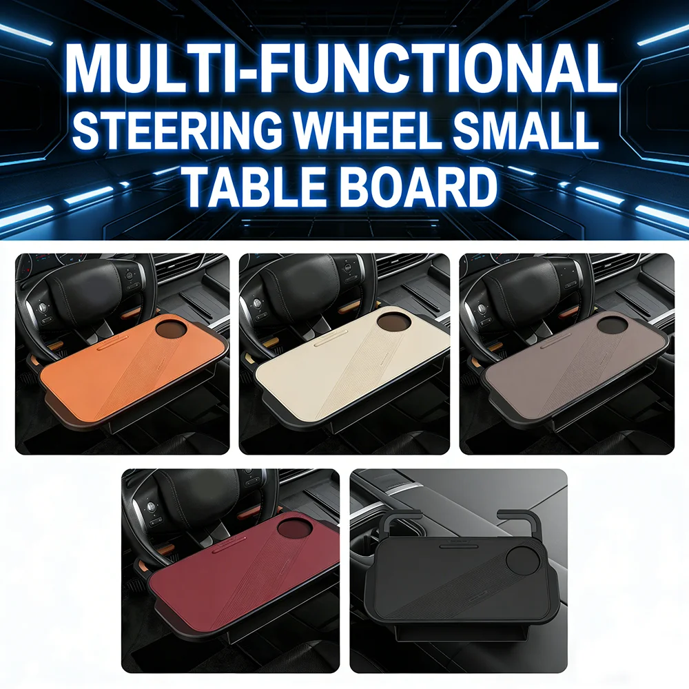 Multi Functional Steering Wheel Table Board Car Steering Wheel Desk Tray Foldable Portable Driver Workstation for Travel &Dining 2