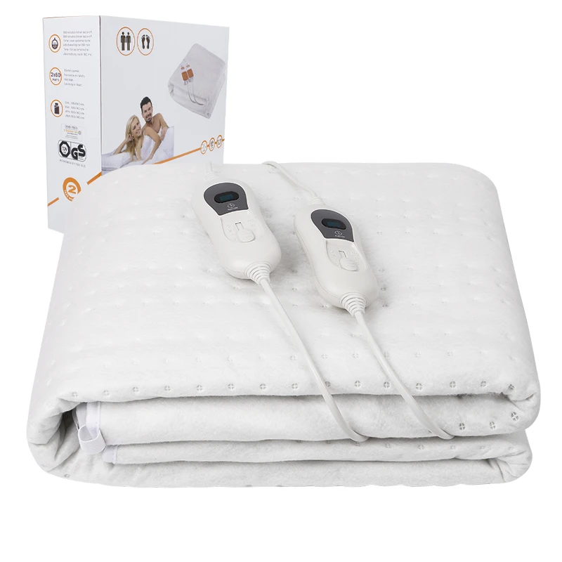 220V 160*140CM Heated Underblanket Dual Controller Twin Bed Double Electric Under Blanket