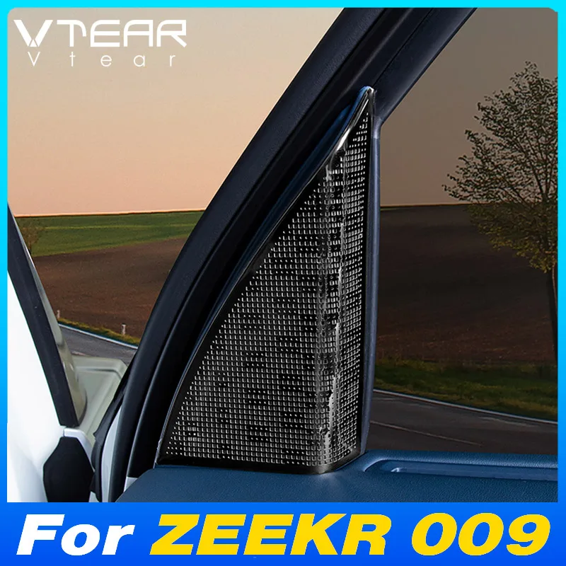 

Vtear передняя стойка двери автомобиля, крышка динамика, отделка громкоговорителя, рамка, наклейка, внутренняя стильная отделка для ZEEKR 009 WE ME 2024