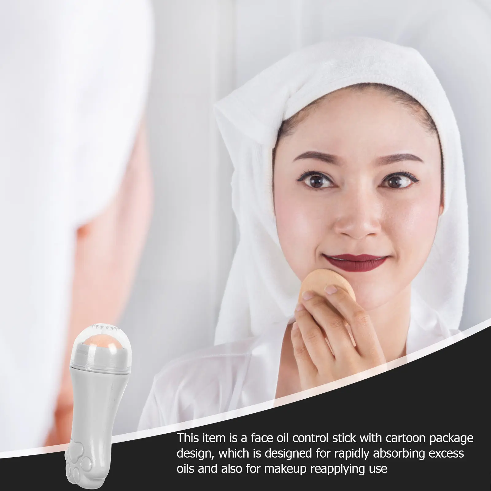 Oil Absorption Volcano Stone Facial Skin Care Tool Massaging Stick Oil-Absorbing view 6