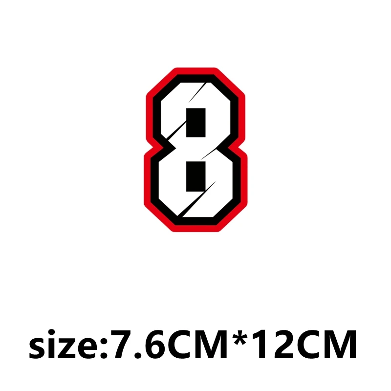 No Background Figures 0 1 2 3 4 5 6 7 8 9 Racing Number Helmet Racing Vinyl Decals Motorcycle Accessories Sticker