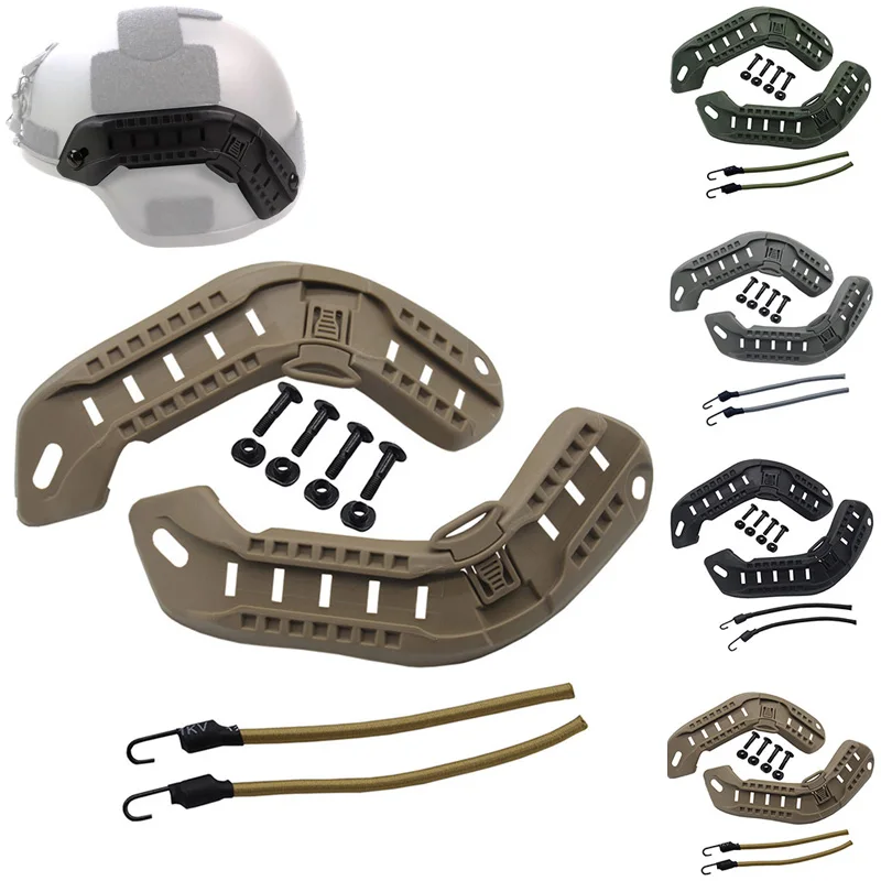 Tactische MICH 2000 Helm Side Geleiderail ARC Helm Mount Rail Jacht Fietsen Airsoft Mich 2000 Helm Adaper Accessoires