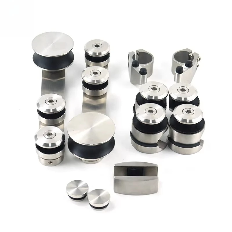 Bathroom Sliding Tempered Steel 304 Shower Glass Door Hardware Sliding Door Uper Rollers Fittings System
