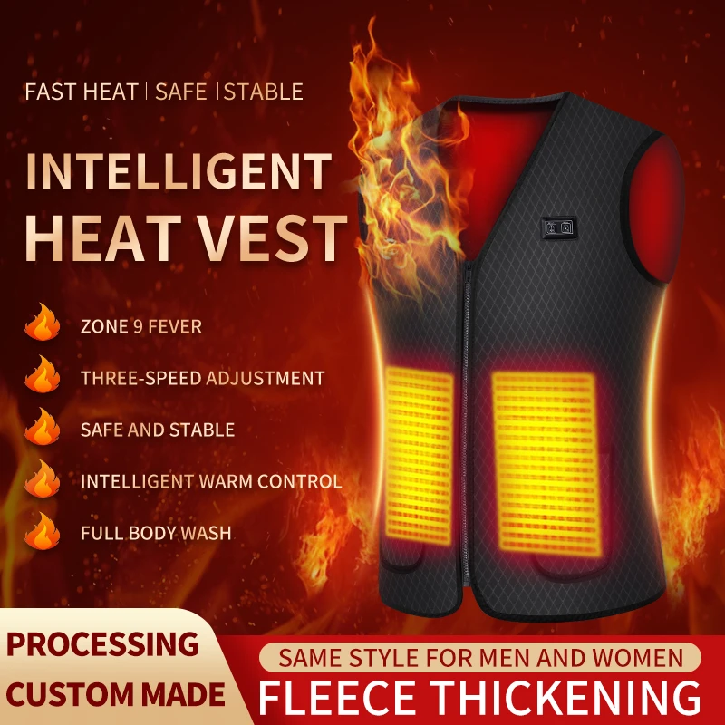 Zone 9 intelligent heating vest outdoor ski hike men and women heating constant temperature clothing