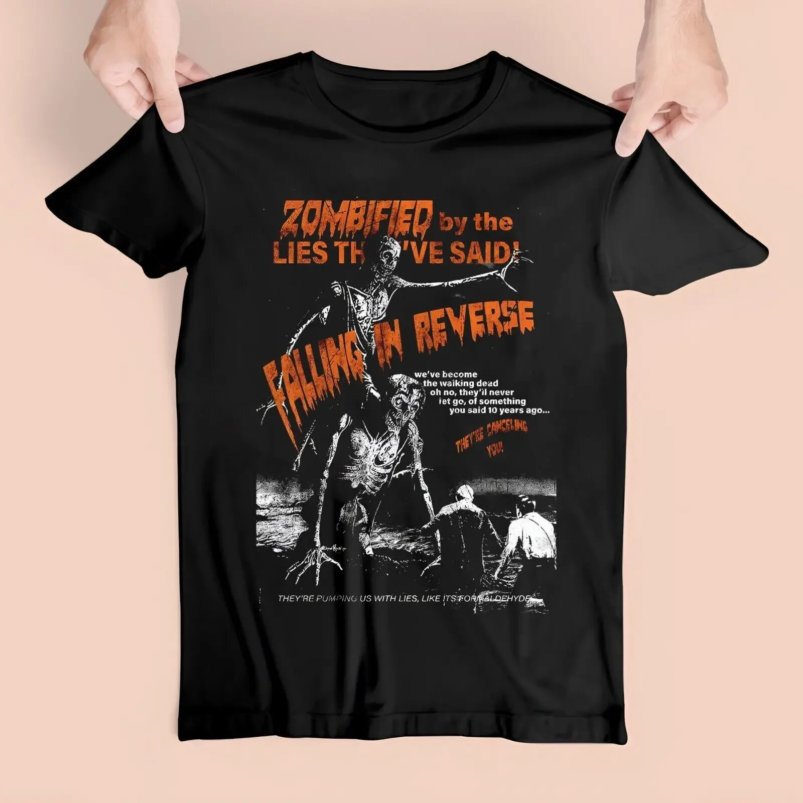 

Редкая футболка Falling In Reverse Zombified, новая S 5Xl Ps1588