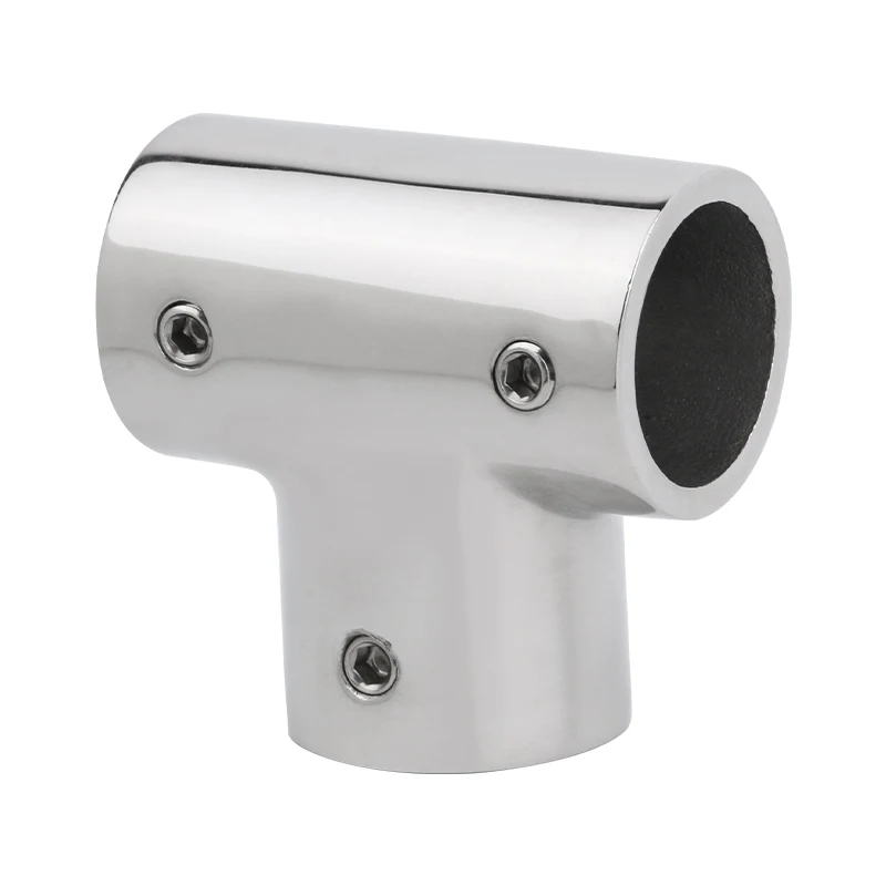 High-Quality Stainless Steel Marine Boat Tee/4 Way Handrail Fitting 90°  Rail Tee Joint Connector for 25 mm Tube/Pipe