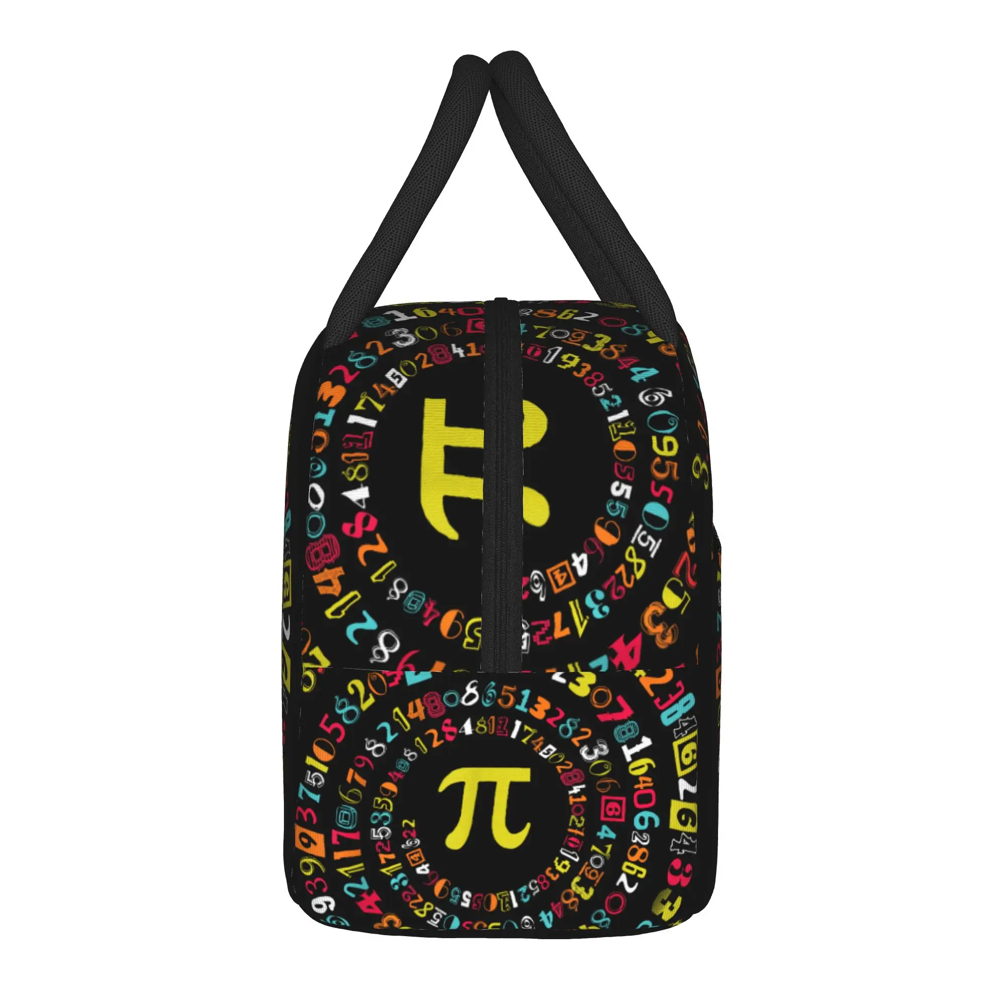 Funny Pi Day Spiral Pi Math Insulated Lunch Bags Thermal Bag Lunch Container  High Capacity Tote Lunch Box Food Bag School