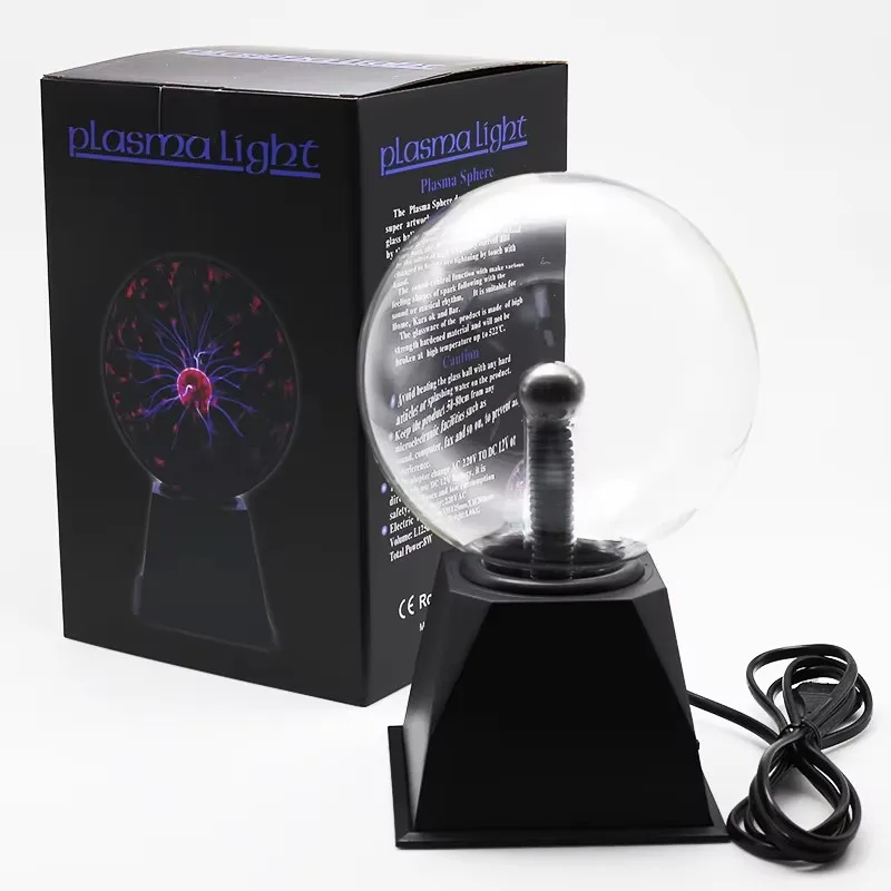 3/4/5/6/8 inch Novelty Magic Plasma Touch Sensitive Lamp Child Holiday Gift Indoor Desktop Decoration Glass Ball Night Lights