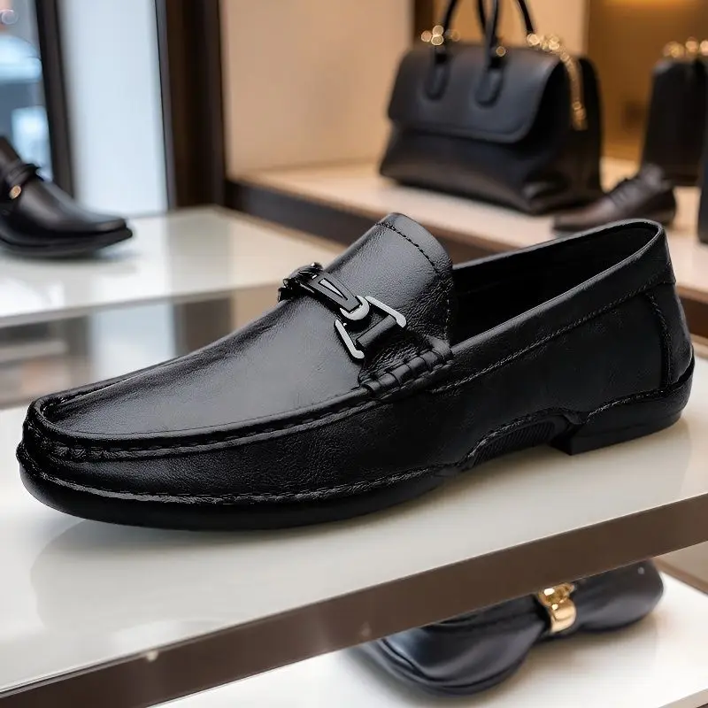 

Мужские лоферы из натуральной кожи, классические черные дизайнерские мужские мокасины, удобные туфли без шнуровки, мужская деловая повседневная офисная обувь
