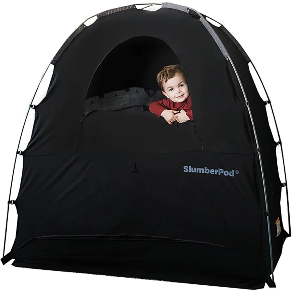 Original Blackout Sleep Tent Travel Essential for Babies and Toddlers, Mini Crib and Pack N Play Cover, Sleep