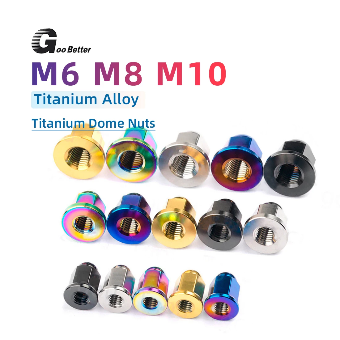 

M6-M10x1.25mm Titanium Alloy Cover Nut 1Pcs /5Pcs Titanium Dome Head Nut For Bicycle And Motorcycle Nut