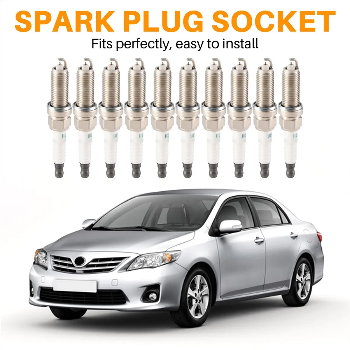 Super Sale 10Pcs/Lot SC20HR11 90919-01253 Apply to Iridium Spark Plugs for Toyota-Corolla-Vios 1.6