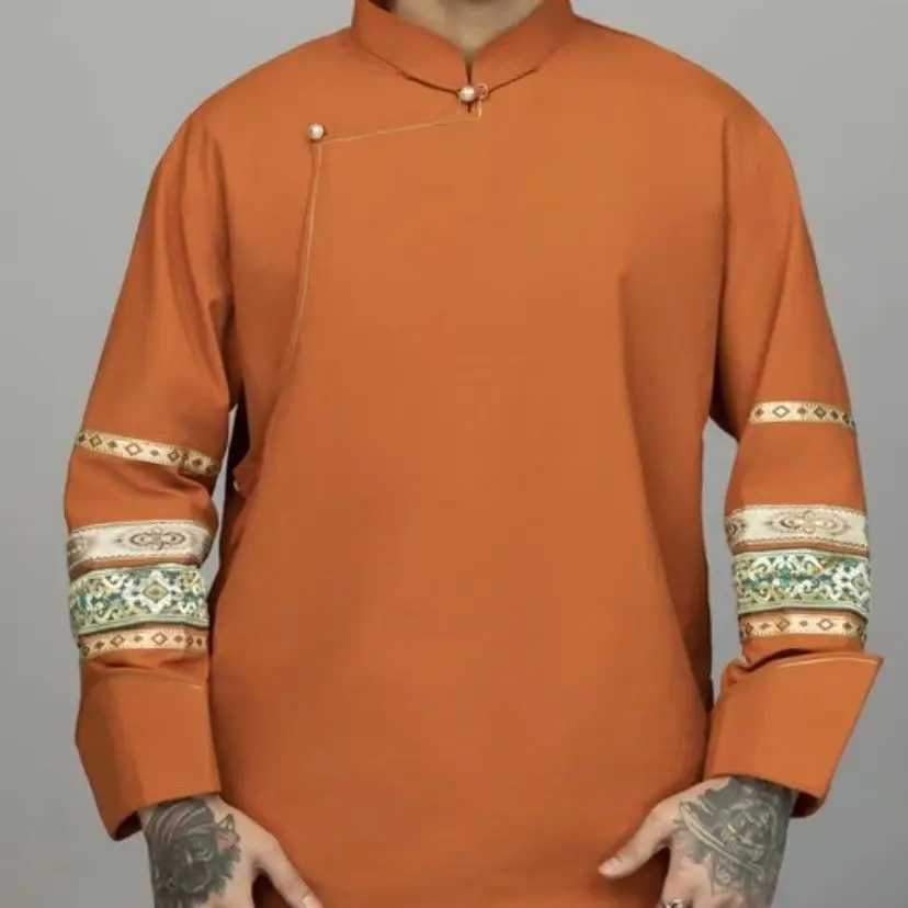 カップルスタイルエスニックスタイルデザインセンスマルチカラーシャツレースファッション万能スタイル