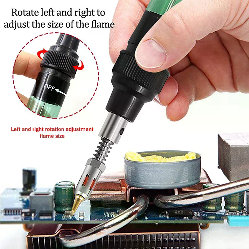 1300 Tool Portable Soldering Iron Kit Celsius Welding Pen Burner Blow Torch Gas Soldering Iron Cordless Butane Tip