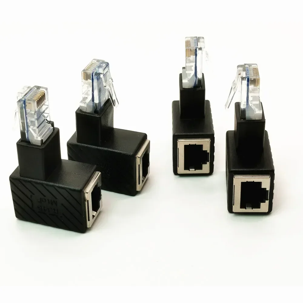 حتى أسفل اليسار اليمين الزاوية 90 درجة 8P8C FTP STP UTP Cat 5e RJ45 Lan إيثرنت شبكة تمديد ذكر إلى أنثى رائجة البيع #6