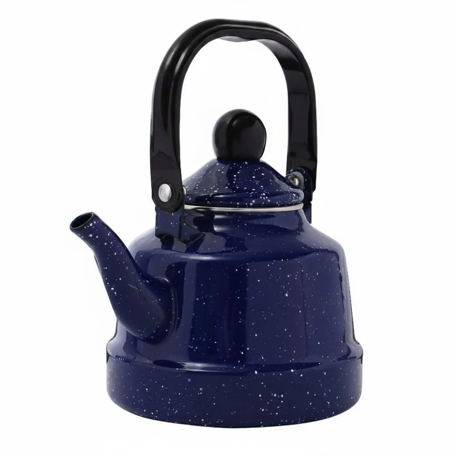 Enamel Kettle Blue Starry Finish Retro Tea Brewing Water Pot Household Kettle for Home Kitchen Boiling