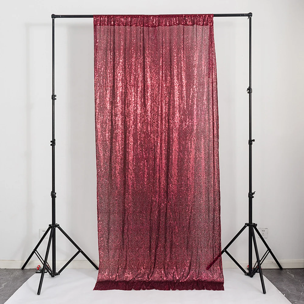 Glitter Sequin Curtain Party Backdrops Wedding Photo Christmas Sequin Curtain Panels Party Studio Shooting Festive Event Decor