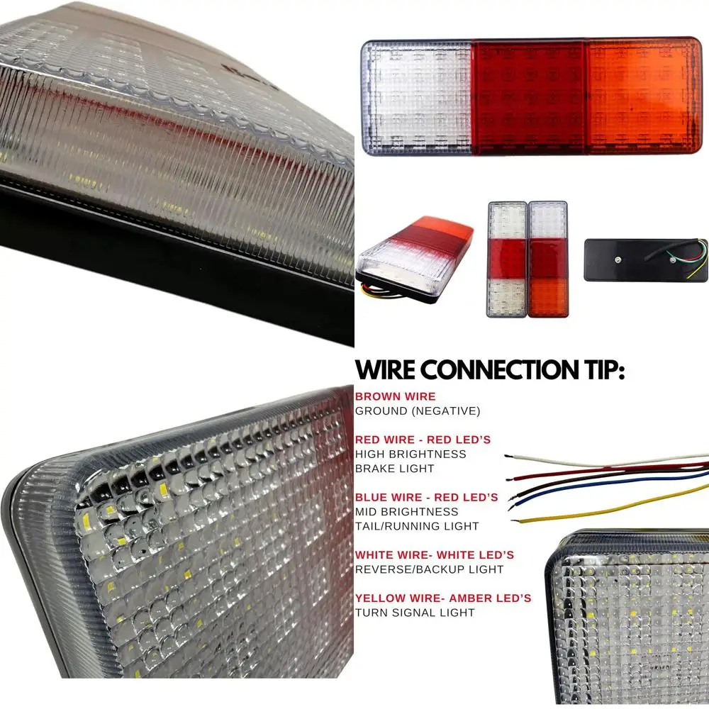 

Waterproof 75-LED 3-Color Tail Light Bar for Trucks, Boats, Trailers, and RVs (2-Pack, 12V)