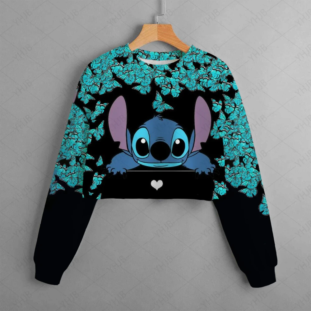 Fashion, Leisure, Fun Lilo&Stitch Hoodie Children's Disney Anime 3D Printed Sweatshirt Girls' Pullover Cute Top