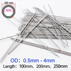 304 stainless steel precision Capillary pipe  Seamless Straight tube 0.5x0.3mm 0.8x0.6mm 2x1mm 3x2mm 2.5x1.5mm 100mm/200mm Long