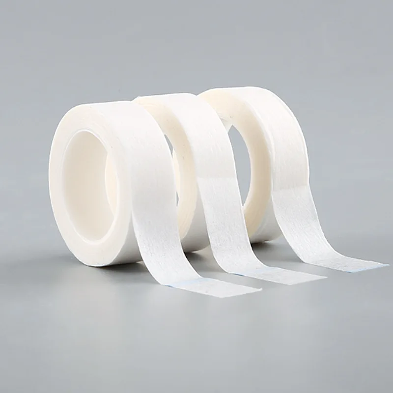 2 rollos de cinta de papel para extensión de pestañas, cinta adhesiva de tela no tejida transpirable para herramienta de ampliación falsa, herramientas para maquillaje de ojos y párpados