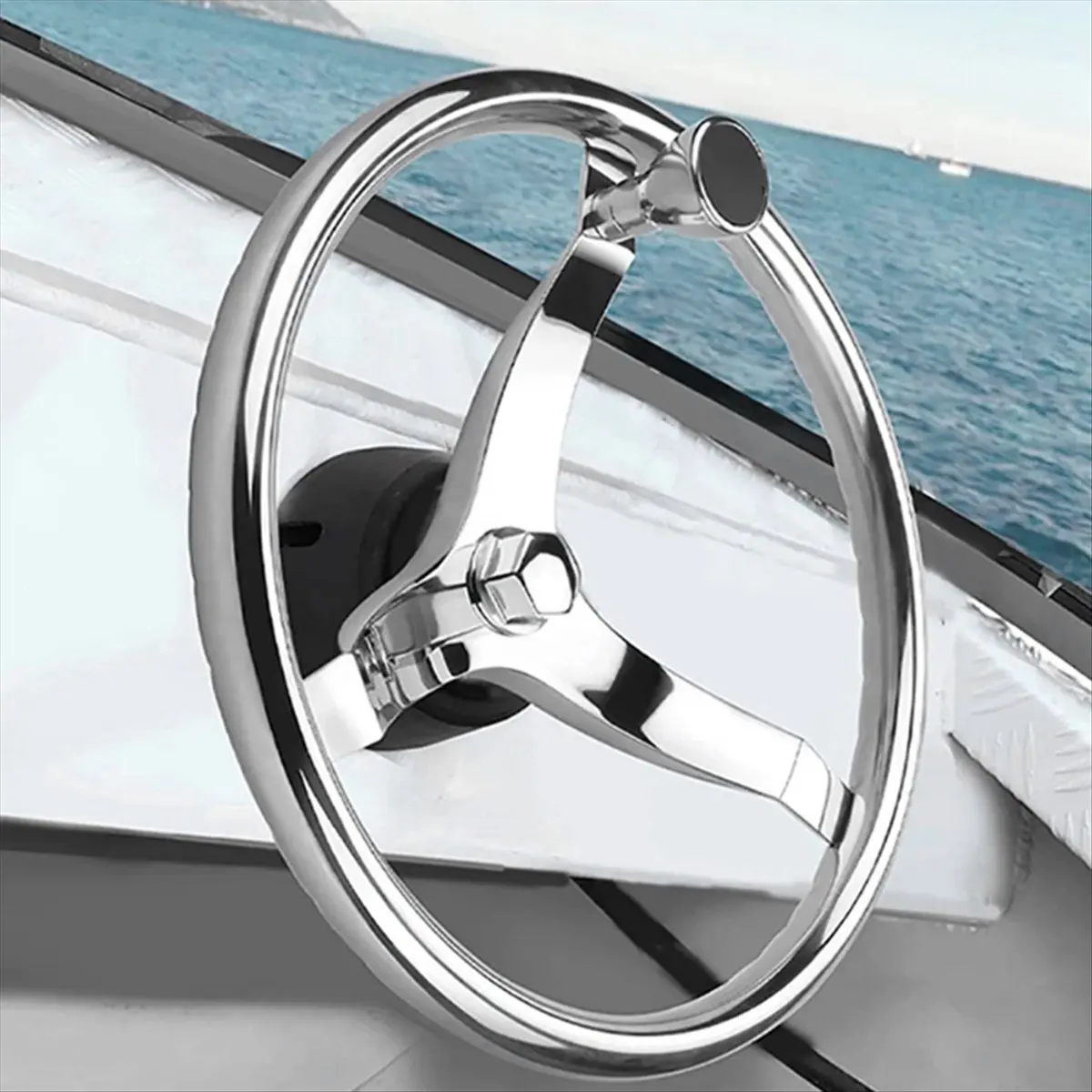 Mega Sale Stainless Steel Steer Wheel for Marine Boat Yacht with Control for Cable Helm