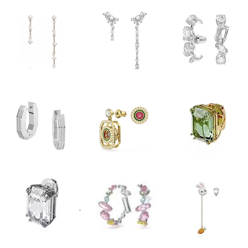 

New single earring green and white high-end versatile accessory for women, high-quality gift