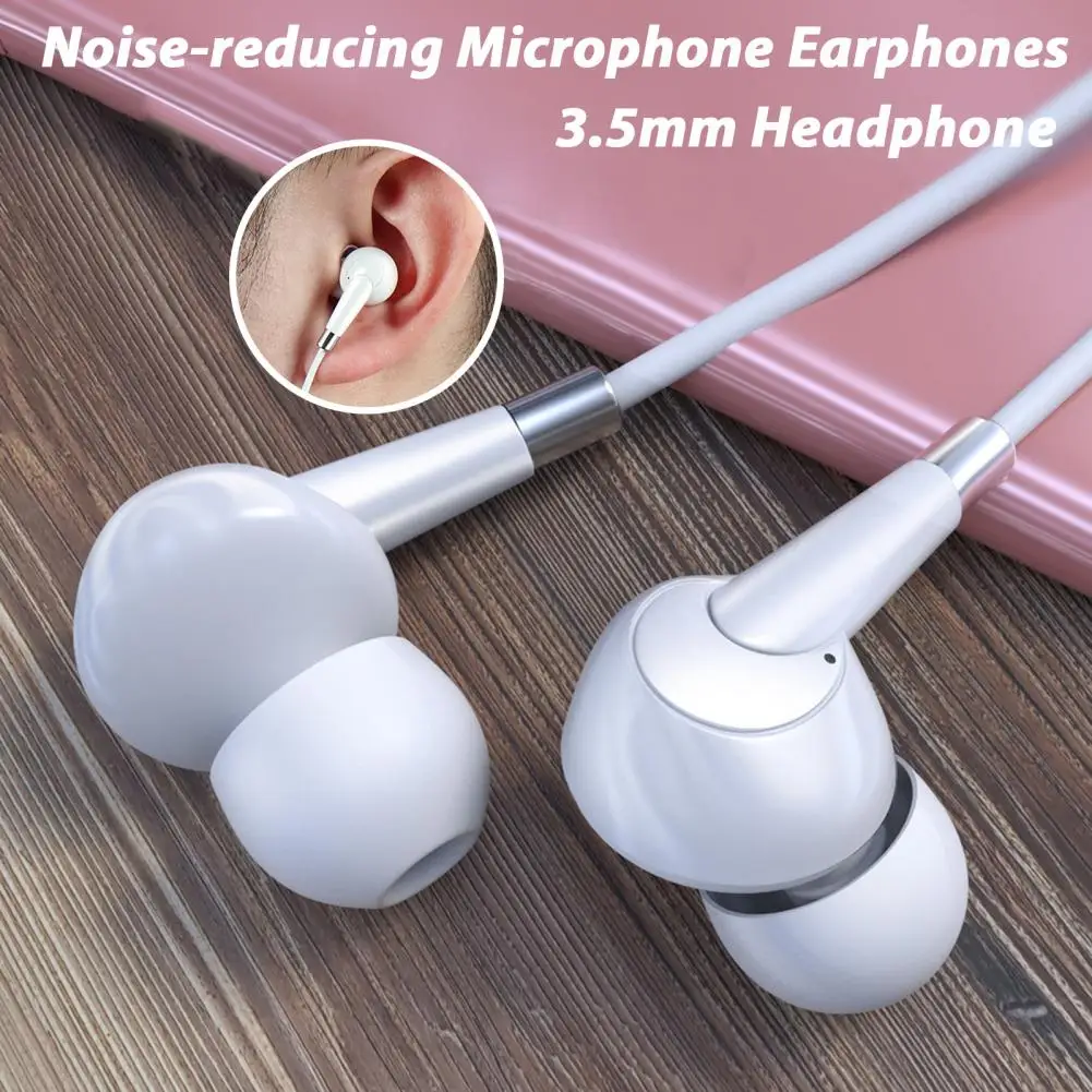 Hifi Sound Earphone High-quality Wired Earphones with Mic for Music Calls Sports 3.5mm Plug Headset for Hifi Sound Stereo