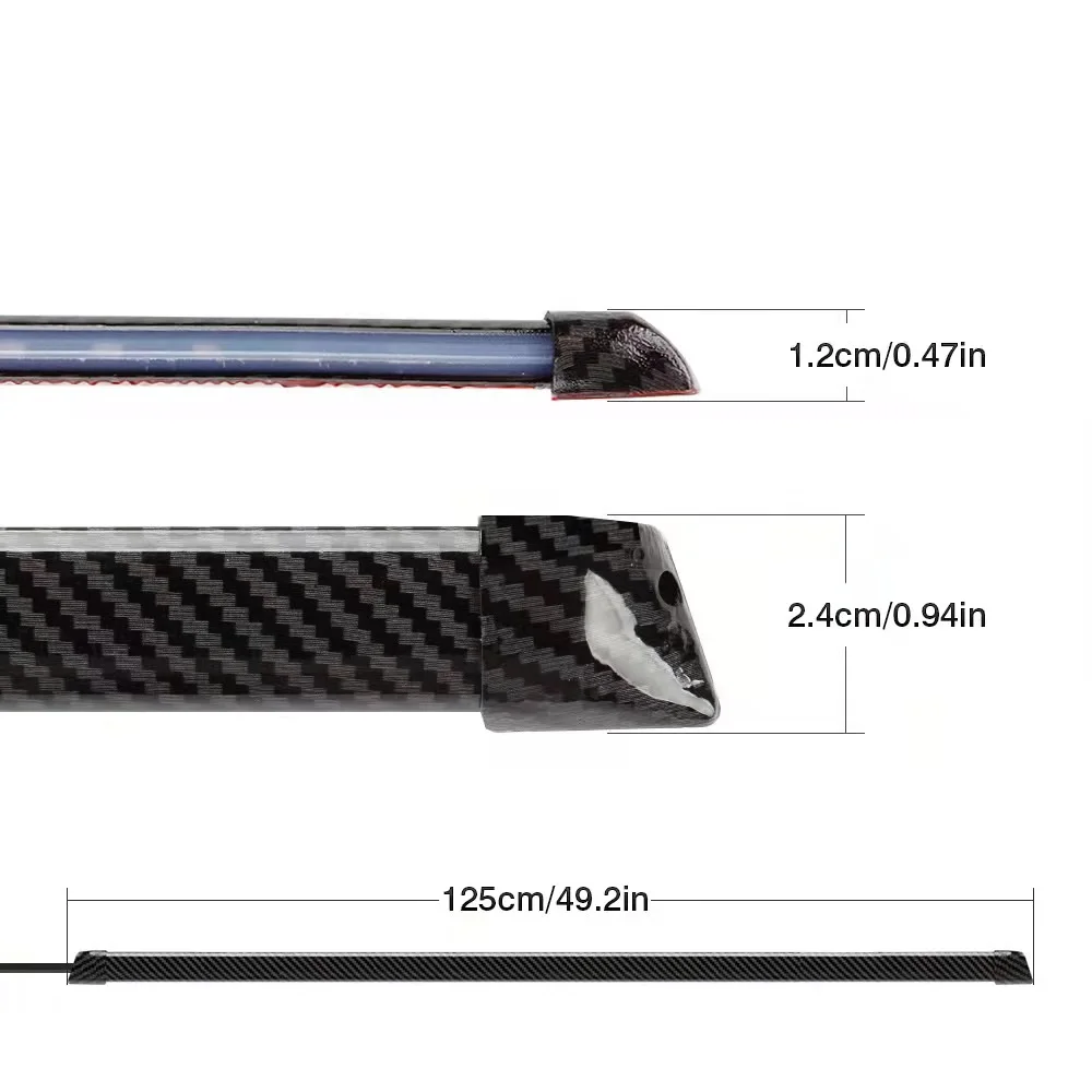 Rear Spoiler Brake Lights Fit Honda Fit Jazz Vw Jetta Polo Bmw F10 F30 Benz C-Class Kia Mazda Cx-5 Cx-8 Universal Spolier Light view 6