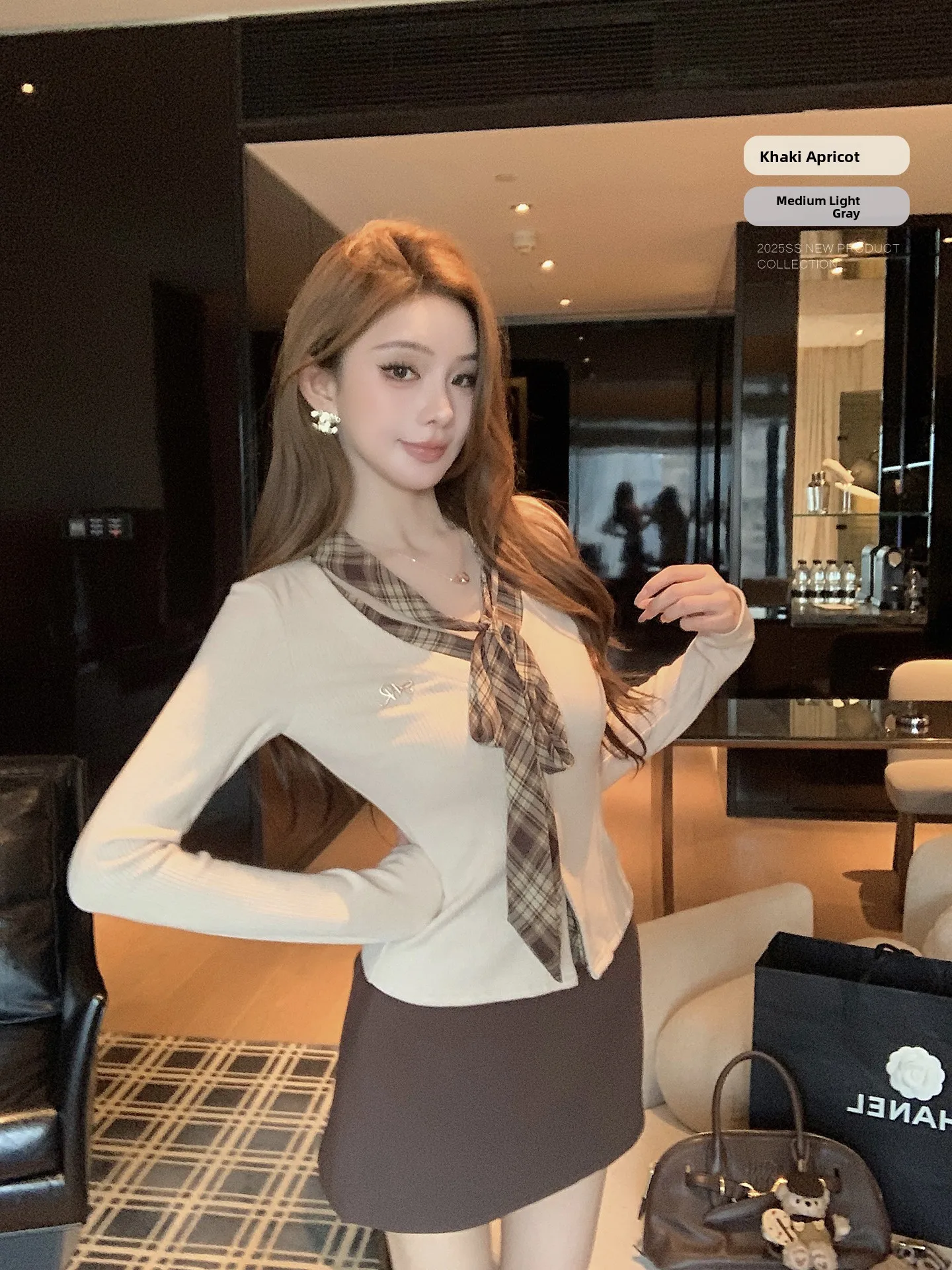 

i College Sle сращенный трикотажный женский облегающий топ с поясом Ele Faion, осеннее новое поступление, универсальный женский топ...