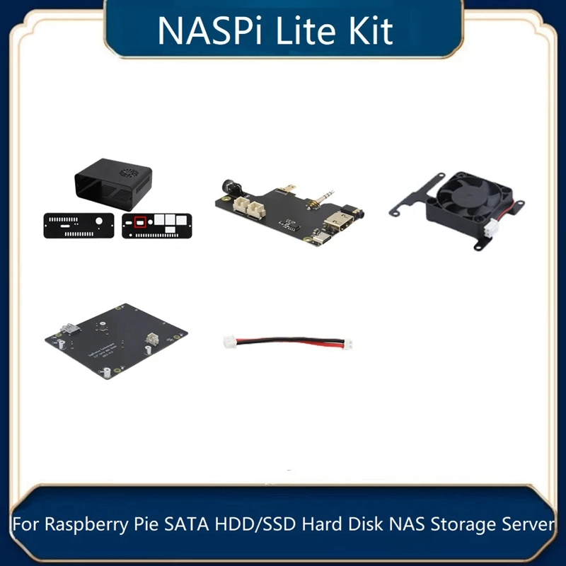 

Hot Naspi Lite Kit+X823 Expansion Board+X-C2 Adapter Board+Case For Raspberry Pie SATA HDD/SSD Hard Disk NAS Storage Server