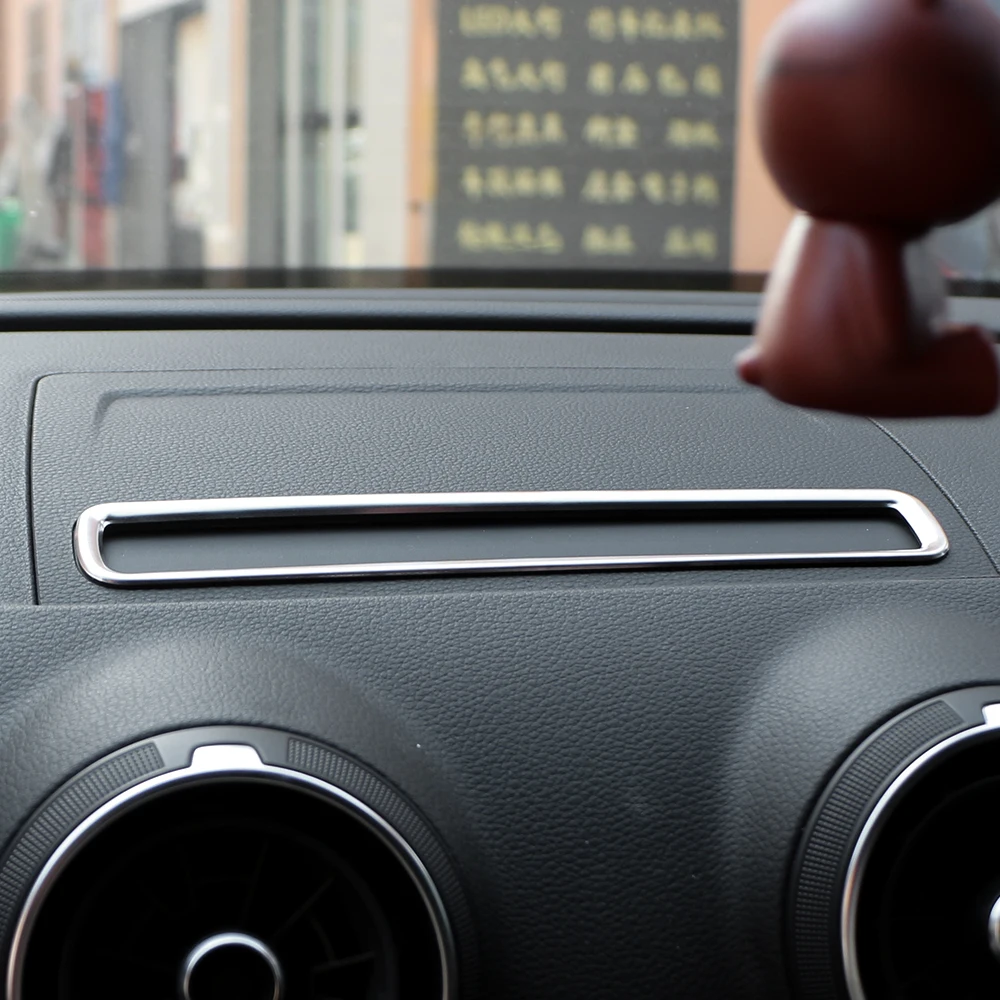 Picture 4: Stainless Steel for Audi A3 8V 2013-2019 GPS Navigation Screen Panel Cover Frame Sticker Trim Cover Moulding Car Accessories