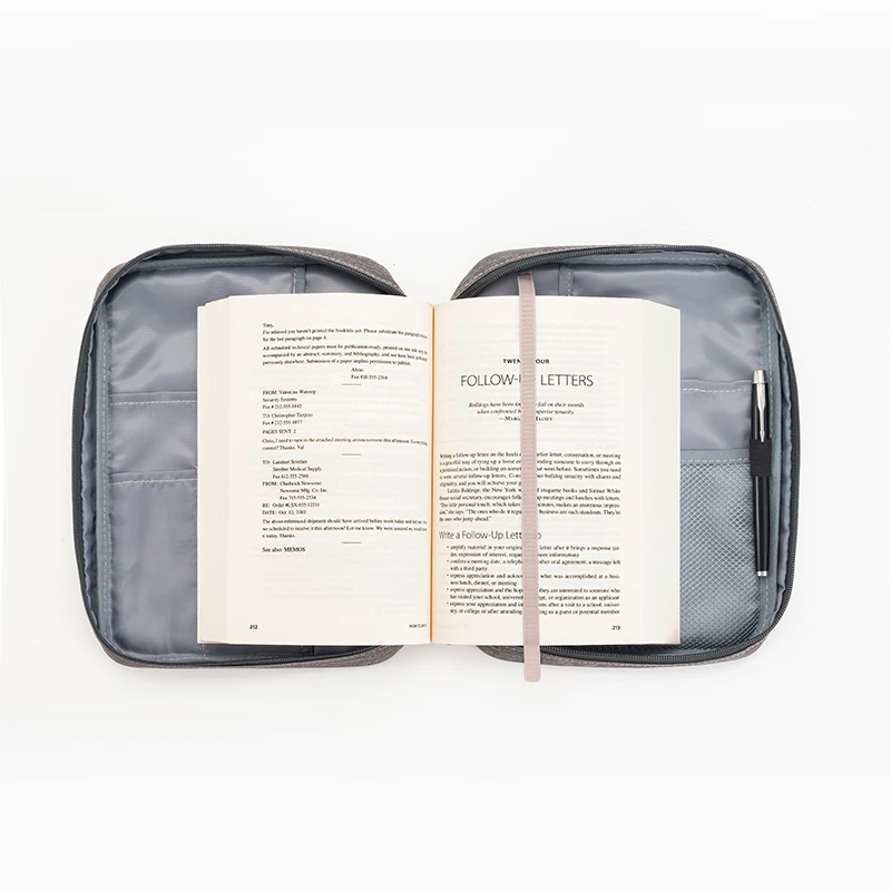 Bible Cover, Carrying Book Case Church Bag Bible Protective with Handle and Zippered Pocket, Gift for Mother Lady Women Men