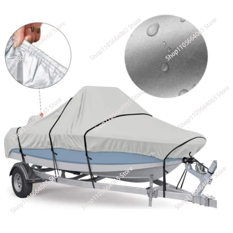 24-26FT 600D T-Top Boat Cover Personal Watercraft Weather Ripstop Trailerable Heavy Duty Polyester Boat Cover Up To 104