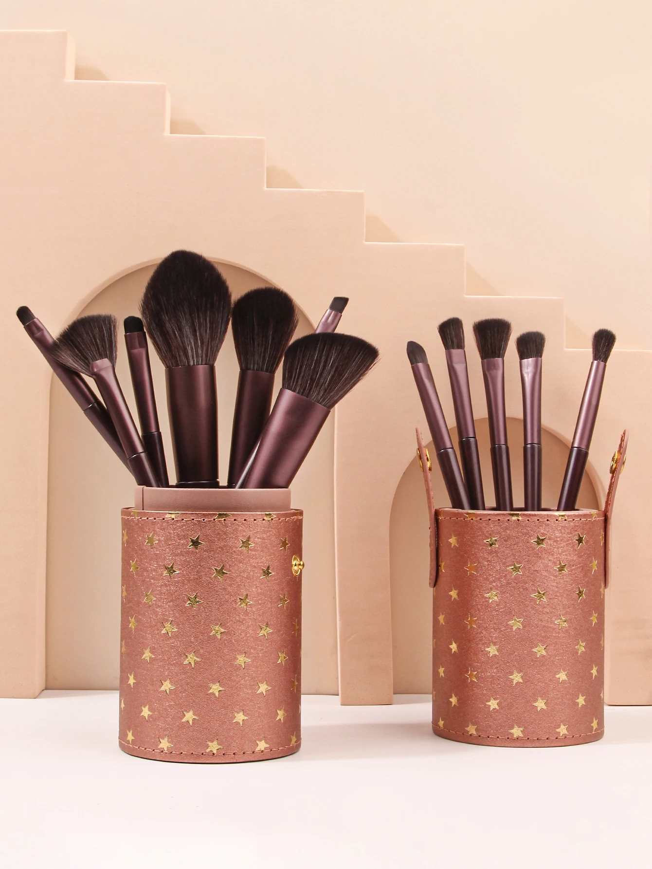 Multi-Function Cosmetic Brush Set, 12pcs Fiber Makeup Brush Kit For Women With Makeup brush storage bucket