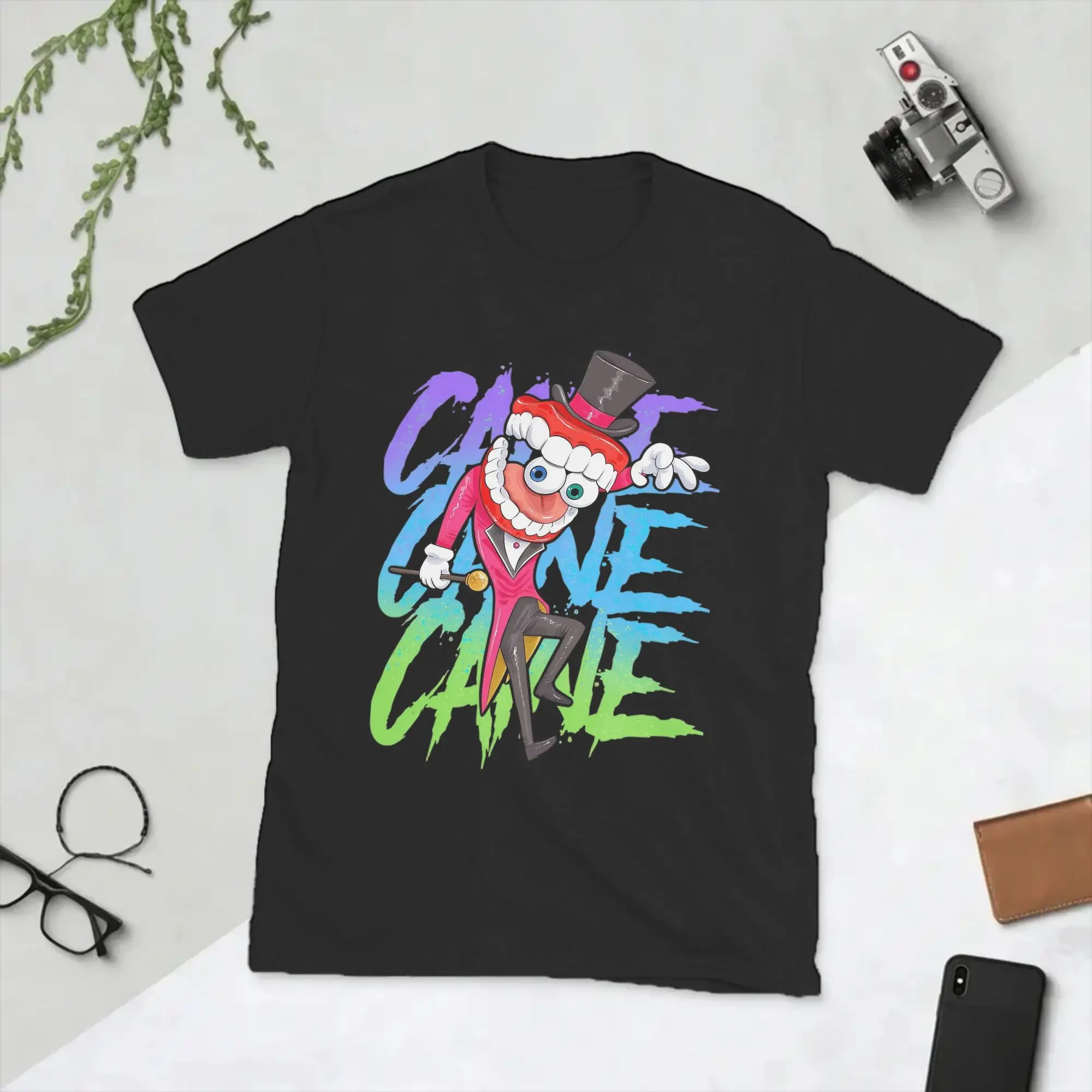 Cartoon Digitals Circus T Shirts for Men 100% Cotton Unique T-Shirts Round Collar  Tees Short Sleeve Clothing Printing