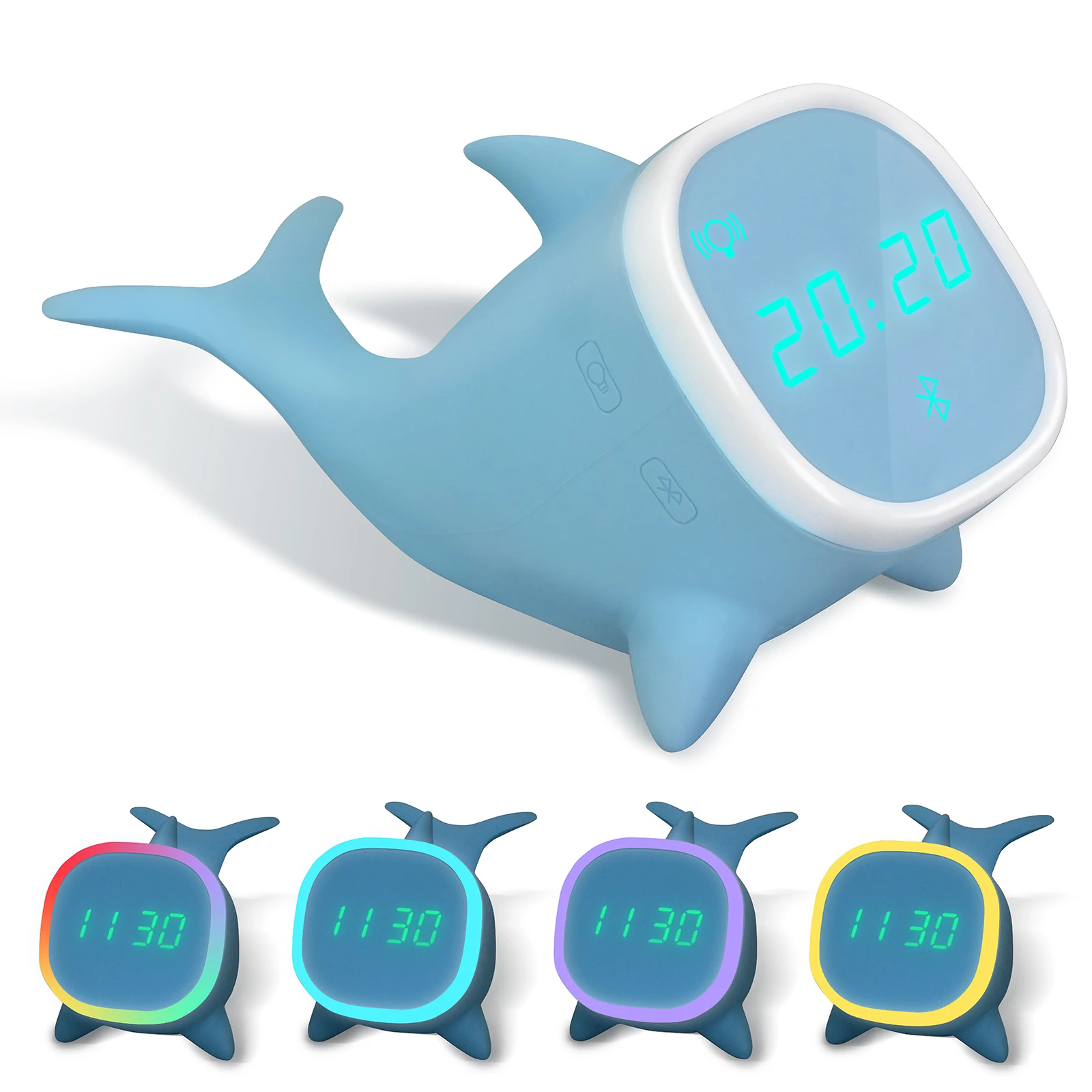 Digital Alarm Clocks for Kids, Children's Sleep Trainer Alarm Clock with 7 Color Night Light & Wake Up Light