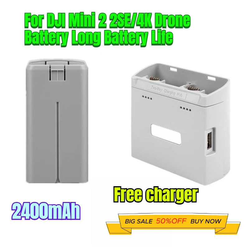 

2400mAh for DJI Mini 2 2SE/4K Drone Battery Long Battery Life