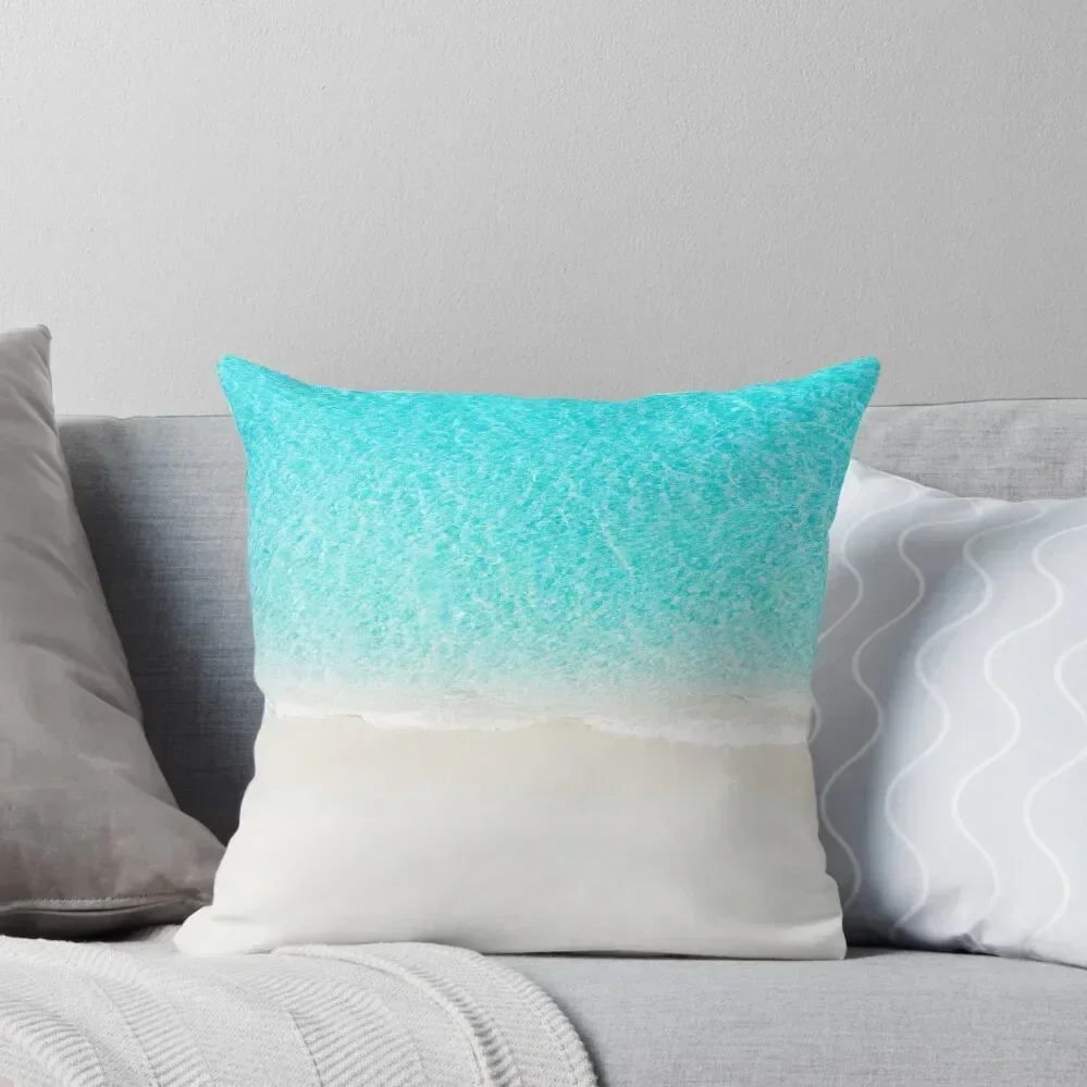 

Sand beach with turquoise sea waves Throw Pillow Covers For Sofas Cushion Cover pillow