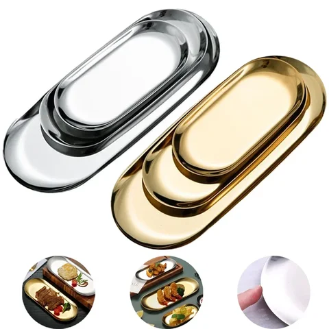 Лоток для хранения косметики из нержавеющей стали, подставка для накладных ногтей, подставка для инструментов, подставка для инструментов для дизайна ногтей, подставка для хирургических стоматологических инструментов топ 6 тапас-тарелки - №6