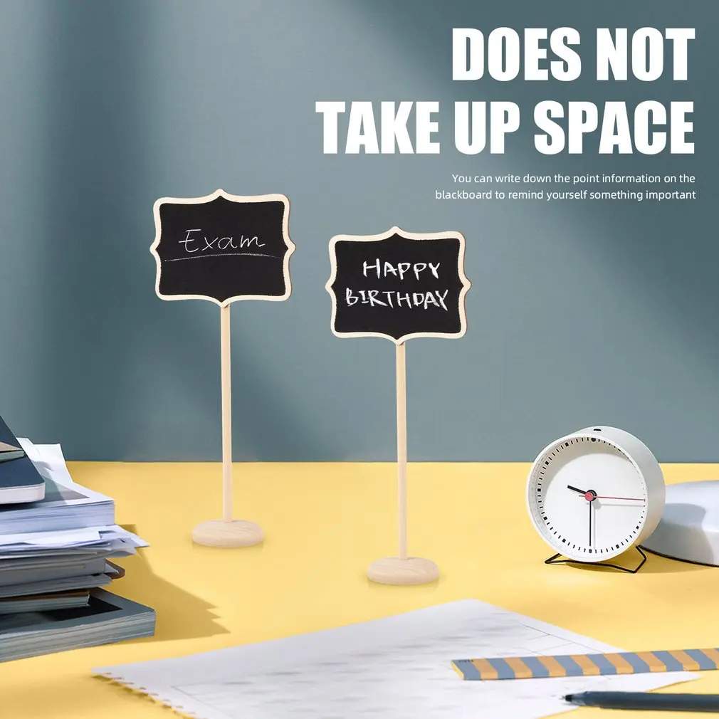 10 pz lavagna in legno lavagna Mini legno messaggio bacheca tavolo festa di nozze Decor scrivi informazioni