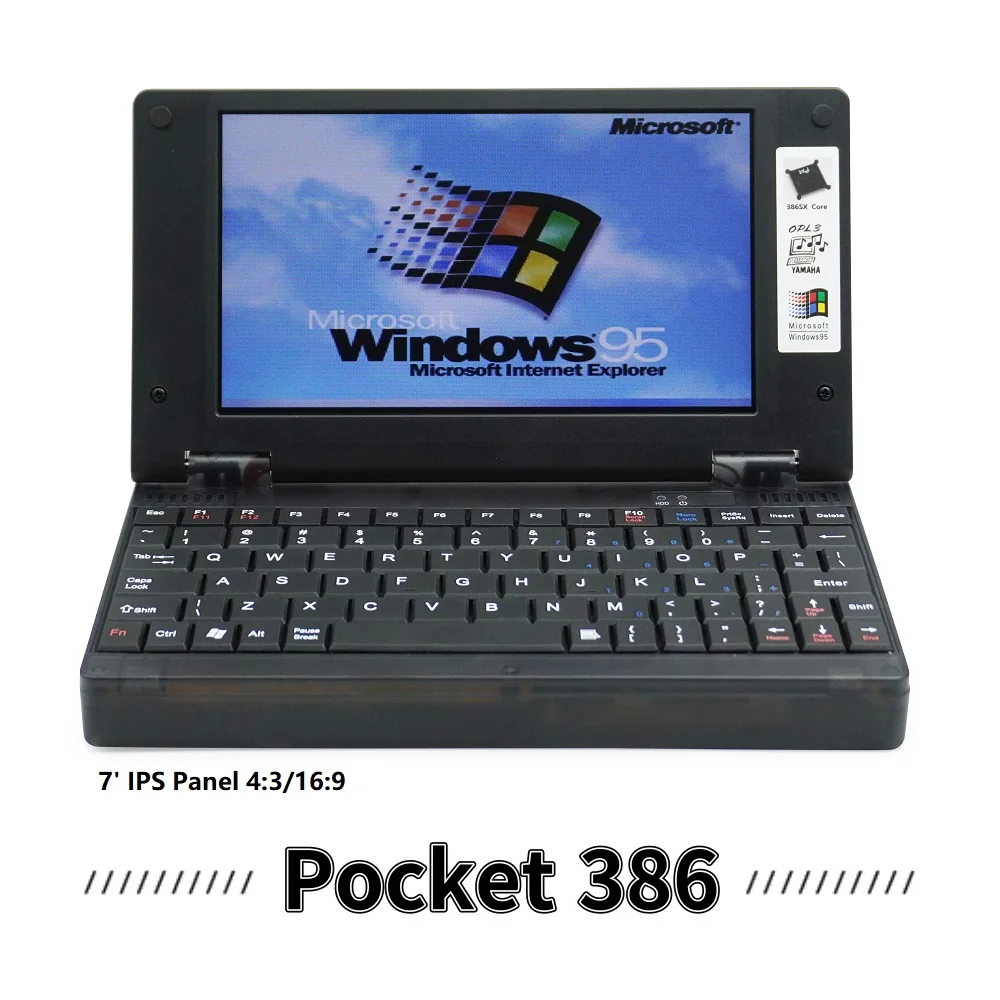 Pocket 386 Retro Dos Computer 386sx Cpu Pocket386 Windows Hand386 Upgrade